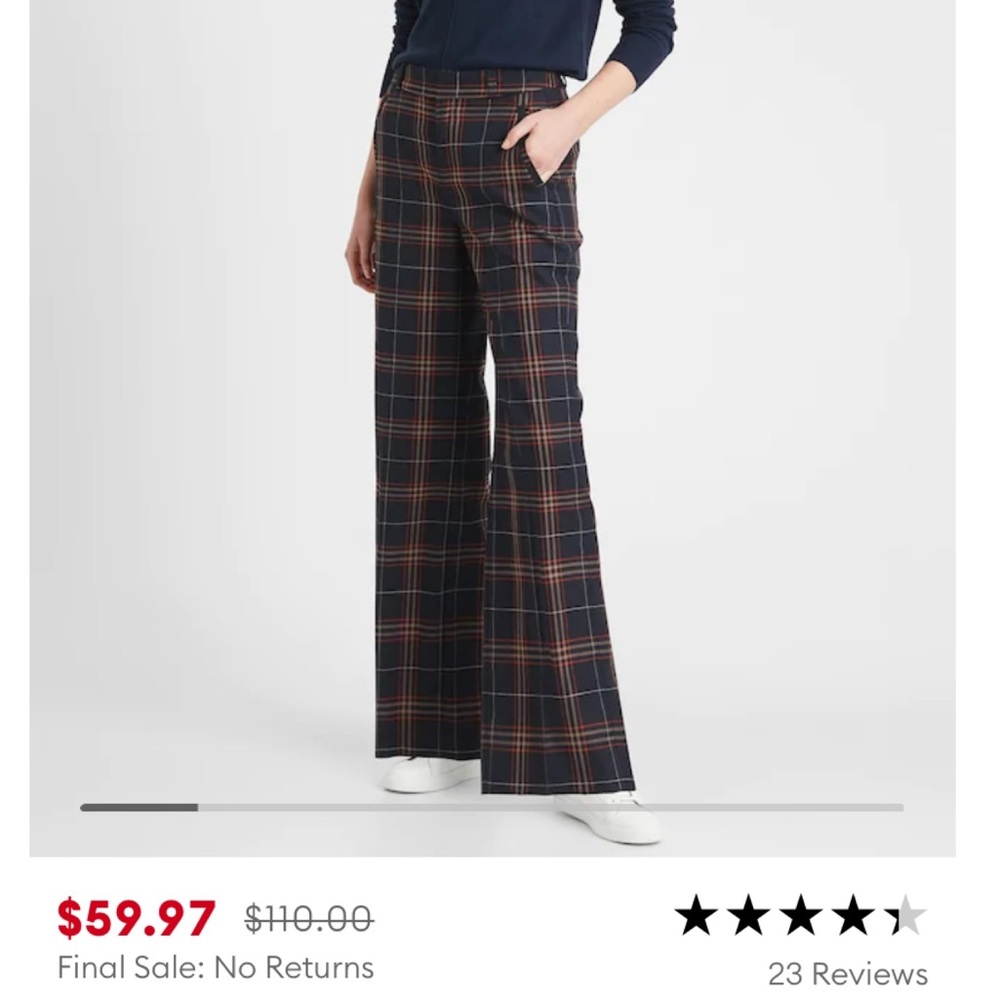 Banana Republic High Rise Slim Wide-Leg Pants